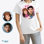 Creëer uw aangepaste huwelijksreispaaroverhemden - gepersonaliseerde foto-T-shirts-customywear-overhemden voor volwassenen