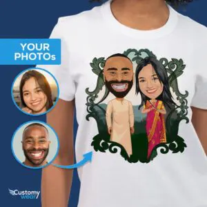 Custom Indian Couples T-Shirts – Personalized Anniversary & Wedding Gift Adult shirts www.customywear.com