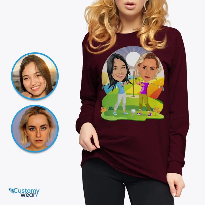 Εξατομικευμένο λεσβιακό πουκάμισο γκολφ: Μετατρέψτε τις φωτογραφίες σε προσαρμοσμένη ενδυμασία γκολφ-Customywear-πουκάμισα για ενήλικες