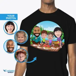 Créez des souvenirs durables avec des t-shirts familiaux personnalisés pour les pique-niques dans la nature Chemises pour adultes www.customywear.com