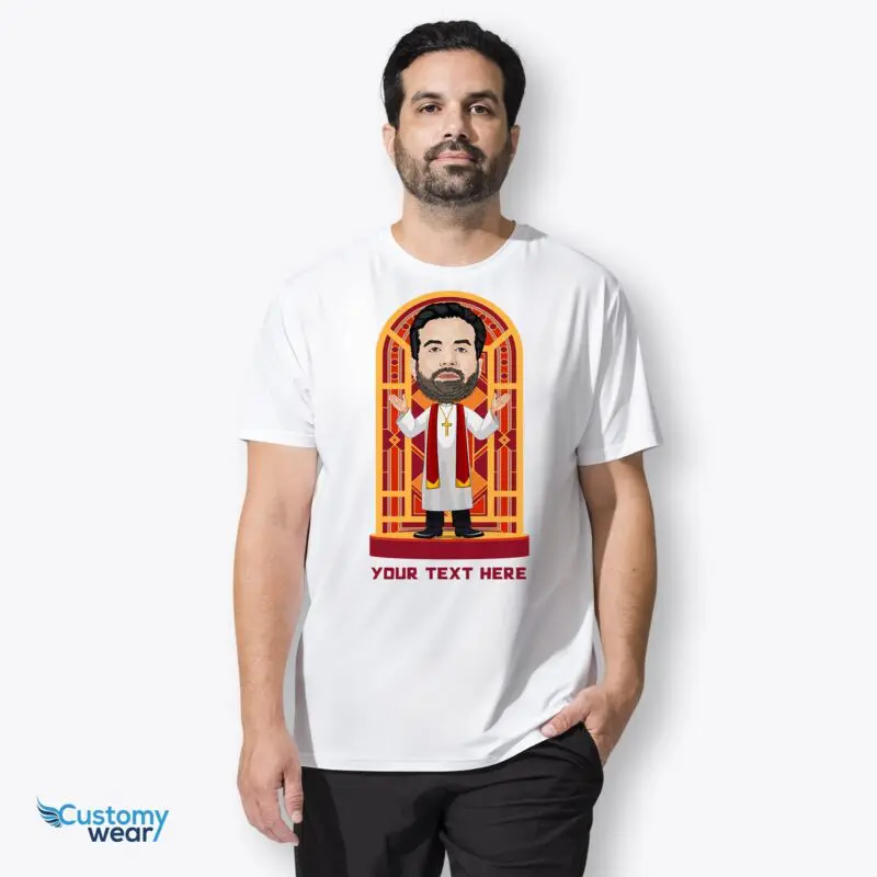 🎨 Personalized Wedding Officiant T-Shirt | Transform Your Photo into a Priest Design-Customywear-Adult shirts