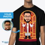 🎨 Camiseta personalizada de oficiante de boda | Transforma tu foto en un diseño de sacerdote-Customywear-Camisetas para adultos