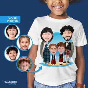 Custom Scottish Family Youth Shirt | Personalized British Boys Tee Scottish culture T-shirts www.customywear.com