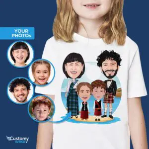 Personalized Scottish Family Youth Shirt | Custom Portrait Tees Scottish culture T-shirts www.customywear.com