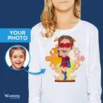 Personalized Superhero Kids Custom T-Shirt | Photo to Tee Masterpiece-Customywear-Girls