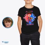 Gepersonaliseerde superheld T-shirt op maat - Verander uw foto in een Superboy-T-shirt-Customywear-Boys