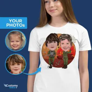 Custom Army Siblings Shirts – Personalized US Army Youth Apparel for Young Patriots Axtra - ALL vector shirts - male www.customywear.com
