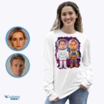 Custom Astronaut Couples Shirts - Personalized Space-Themed Gift for Anniversaries-Customywear-Adult shirts