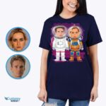 Custom Astronaut Couples Shirts - Personalized Space-Themed Gift for Anniversaries-Customywear-Adult shirts