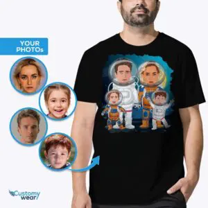 Custom Astronaut Family Shirt – Personalized Space-Themed Gift for Family Bonding Adult shirts www.customywear.com