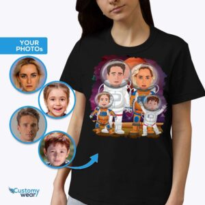 Custom Astronaut Family Shirt - Personalized Space-Themed Gift for New Parents-Customywear-Adult shirts