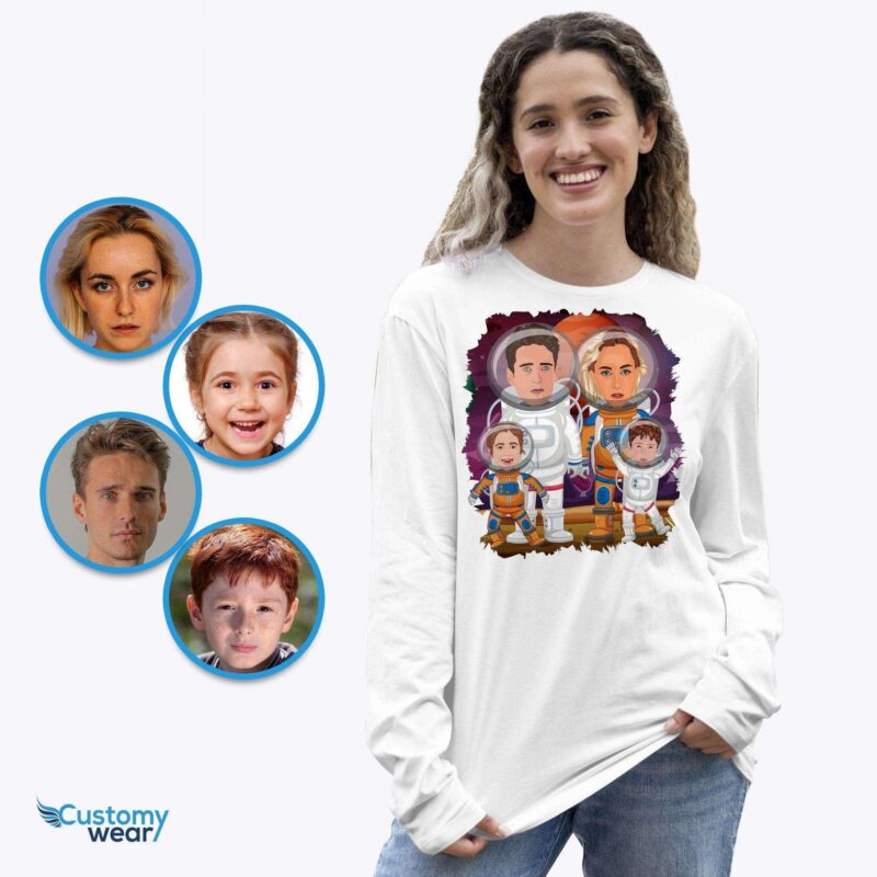 Custom astronaut family shirt, New parents gift, Step mom shirt CustomyWear Adult-google, adult2, alien_shirt, family-adult, family-judge, Family_reunion_shirt, female, science