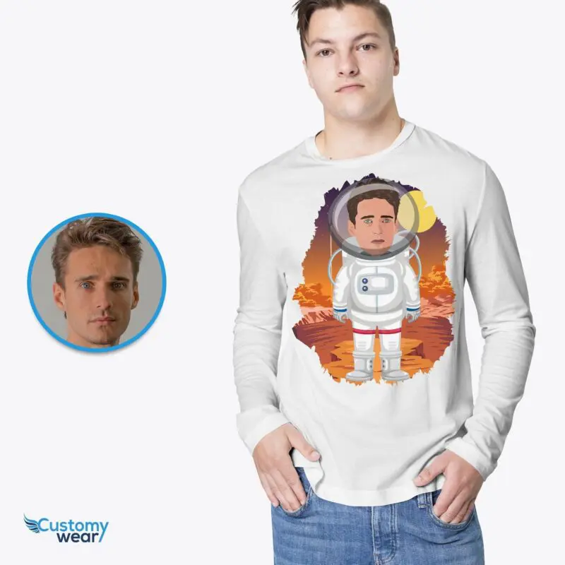 Camicia personalizzata da astronauta - Maglietta personalizzata per la scienza aliena per camicie per lui-Customywear-Adulto