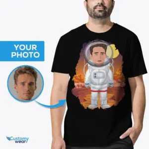 Özel Astronot Gömleği – Kendisi için Kişiselleştirilmiş Uzaylı Bilimi Tişörtü Yetişkin gömlekleri www.customywear.com