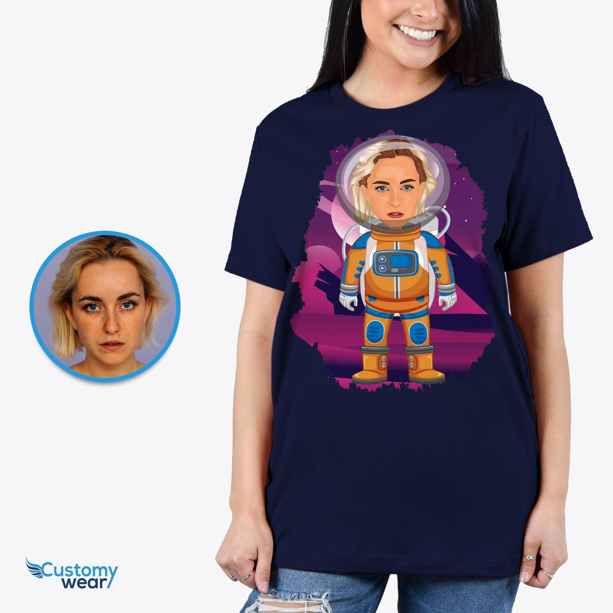 Custom astronaut shirt, Moon shirt, Science shirt for her CustomyWear adult2, alien_shirt, earth_shirt, female, Profession, science_shirt, single-judge, space_shirt, Step