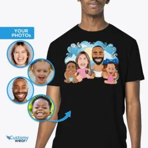 Εξατομικευμένα Baby-Fied Family T-Shirts | Προσαρμοσμένα Photo Tees Πουκάμισα για ενήλικες www.customywear.com