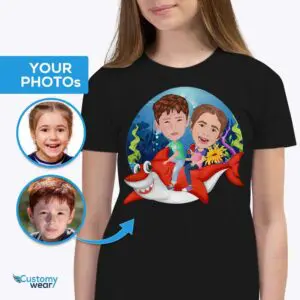 Custom Baby Shark Siblings Shirt | Personalized Whale Shark Tee Axtra - ALL vector shirts - male www.customywear.com
