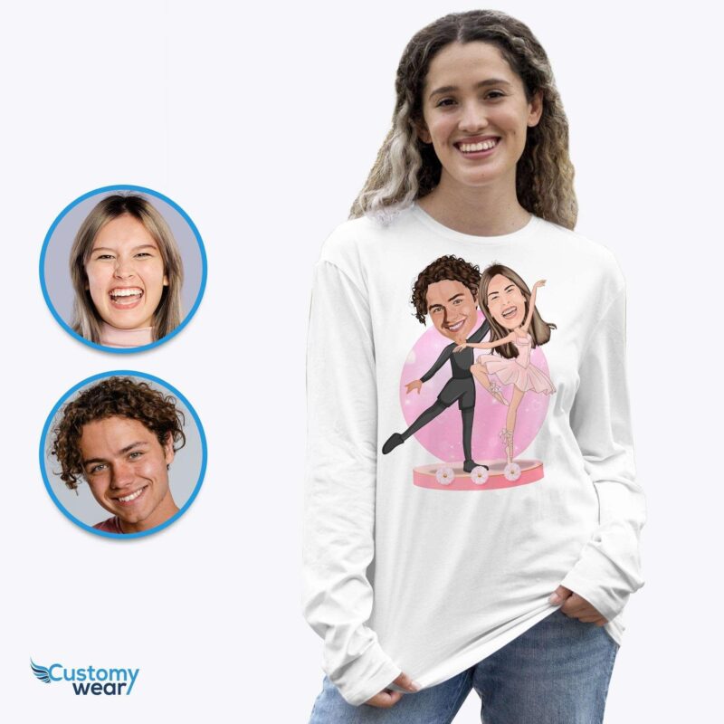 Custom ballerina couples shirts | Personalized gifts for her CustomyWear adult2, anniversary, Ballet_tee, couple, couple-judge, Custom_ballet_shirt, female, funny_couples_sh