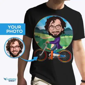 Προσαρμοσμένο πουκάμισο ποδηλάτου | Bike Lovers Mountain Field Tee πουκάμισα για ενήλικες www.customywear.com