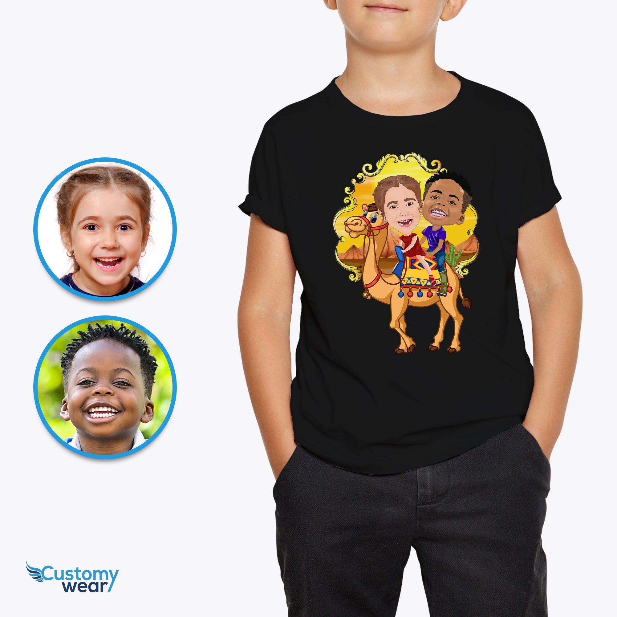 Custom camel rider siblings shirt, Youth camel gifts, Animal shirts, Funny gifts for kids CustomyWear adventure_shirt, animal_shirt, Animal_shirts, Custom_sibling_shirt, desert_shirt, siblings_shirts, y