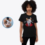 Özel Kedi Portresi Tişörtü | Kedi Severler için Kişiye Özel Cat Boss Tişörtü-Customywear-Yetişkin Gömlekleri