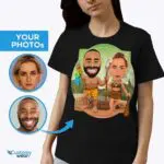 Transform Your Photo into Custom Caveman Couples Shirt - Personalized Matching Tees-Customywear-Adult shirts