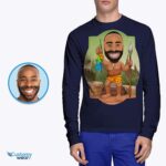 Transform Your Photo into Custom Caveman Shirt for Men - Personalized Tee-Customywear-Adult shirts