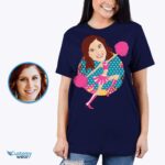 Custom Cheerleader Shirts - Transform Your Photo into Personalized Caricature Tee-Customywear-Adult shirts