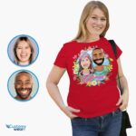 Transform Your Photo into Custom Easter Egg Couple Shirt - Fun Matching Gift-Customywear-Adult shirts