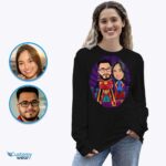 Custom Superhero Couples Shirts - Personalized Relationship Gifts-Customywear-Adult shirts