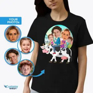 Custom Cow Family Shirt – Personalized Mama Cow Funny Mom Gift Adult shirts www.customywear.com
