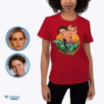 Vlastní košile pro páry dinosaurů – personalizované tričko Dino Adventure – Oblečení na míru – Košile pro dospělé
