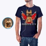 Kemeja Anjing Malaikat Kustom - Kaos Potret Hewan Peliharaan yang Dipersonalisasi-Pakaian Khusus-Kemeja Dewasa