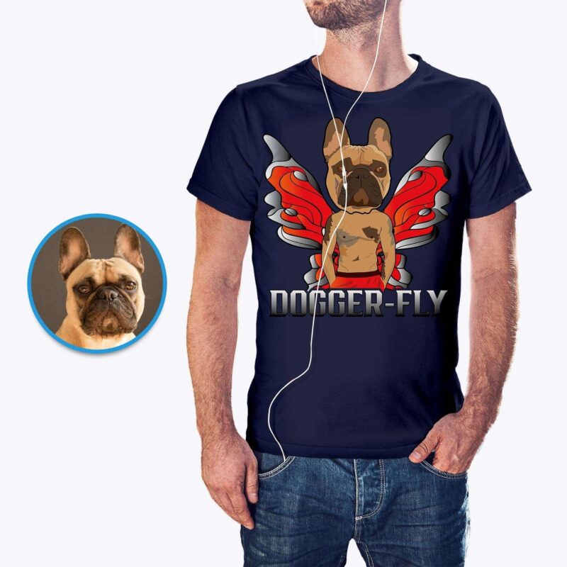 Custom dog shirt, Angel dog with human body, Pet portrait tee CustomyWear adult2, custom_dog_shirt, custom_tshirt, dog_lovers_tee, male, men, single-judge