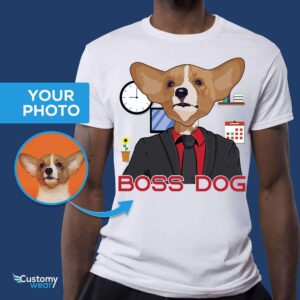 Custom Boss Dog Shirt – yksilölliset Pet Portrait T-paidat aikuisille www.customywear.com