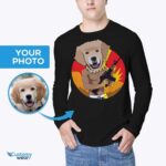 Kaos Anjing Gangster Kustom - Kemeja Potret Hewan Peliharaan yang Dipersonalisasi-Pakaian Khusus-Kemeja Dewasa