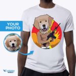 Custom Gangster Dog Tee - Personalized Pet Portrait Shirt-Customywear-Adult shirts