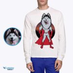 Özel Süper Kahraman Köpek Gömlek - Kişiselleştirilmiş Evcil Hayvan Portresi Tişörtü-Customywear-Yetişkin gömlekleri