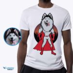 Aangepaste superheld hondenshirt - gepersonaliseerde huisdier portret Tee-Customywear-volwassen shirts