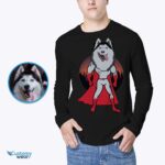 Özel Süper Kahraman Köpek Gömlek - Kişiselleştirilmiş Evcil Hayvan Portresi Tişörtü-Customywear-Yetişkin gömlekleri