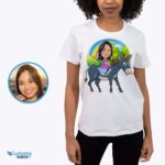वैयक्तिकृत गधा टी-शर्ट - पशु प्रेमियों के लिए कस्टम फोटो टी-कस्टमीवियर-वयस्क शर्ट