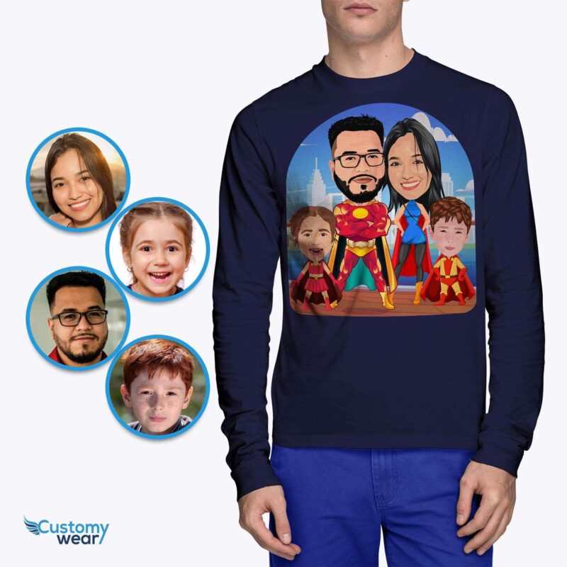 Camicie personalizzate per riunione di famiglia di supereroi | Magliette personalizzate per famiglie eroiche, magliette personalizzate per adulti