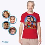 Özel Süper Kahraman Aile Birleşimi Gömlekleri | Kişiye Özel Heroic Family Tişörtleri-Customywear-Yetişkin Gömlekleri