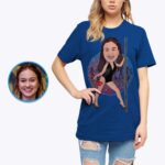 Gepersonaliseerd sexy Pole Dance T-shirt - Transformeer uw foto in aangepaste dans-T-shirts voor volwassenen