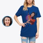 Gepersonaliseerde Pole Dancer Portrait T-shirt - Transformeer uw foto in aangepaste dans-T-shirts voor volwassenen