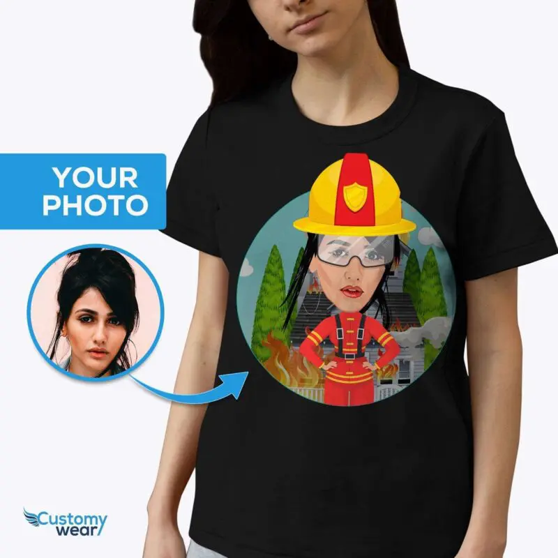Personalized Firefighter Wife Shirt - Custom Fireman Wifey Tee-Customywear-Adult shirts
