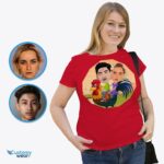 Personalisierte Hahn-Fahrt-Paar-Shirts – individuelle lustige Hühner-T-Shirts – Customywear-Erwachsenen-Shirts