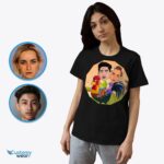 Personalisierte Hahn-Fahrt-Paar-Shirts – individuelle lustige Hühner-T-Shirts – Customywear-Erwachsenen-Shirts
