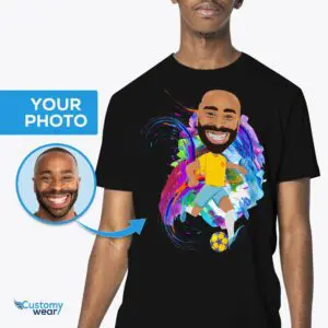 Personalized Soccer Player T-Shirt | Custom Soccer Gifts for Him | Football Fan Tee Adult shirts www.customywear.com