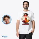 Gepersonaliseerde superheld papa T-shirt | Aangepaste superheld cadeau voor hem-Customywear-volwassen shirts